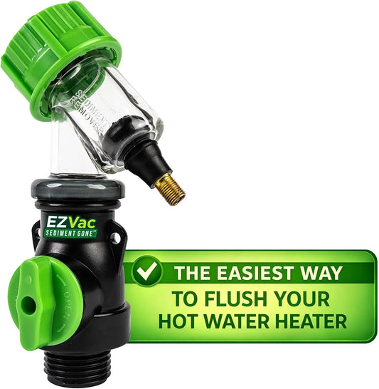 Sediment Removal Water Heater Cleaning Tool - Hand Powered Flushing Aid Small DIY Flush Kit for Gas & Electric Heaters, Heating Efficiency Boost, Garden Hose Compatibility, Small Kit
