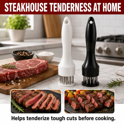 Stainless Steel Needle Meat Tenderizer Tool - Kitchen Utensil for Steak, Chicken, Pork, Faster Marinating & Juicier Meat
